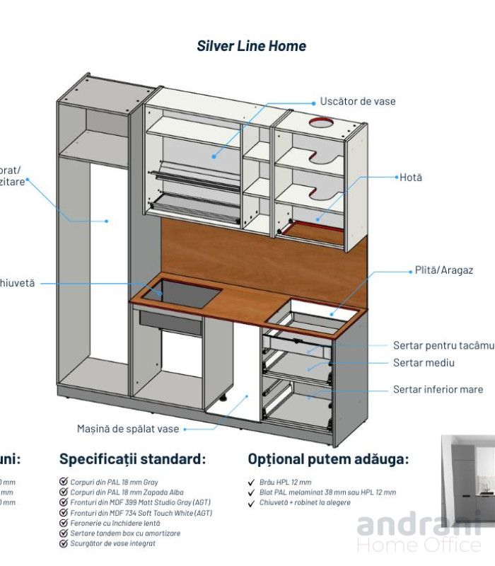 BUCĂTĂRIE DE SERIE — SILVER LINE HOME